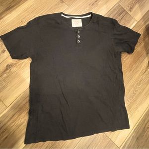 Hudson and Barrow Balck Short Sleve Henley